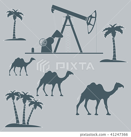 Stylized icon of the equipment for oil production Stylized icon of the equipment for oil production 41247366