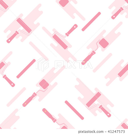 Seamless pattern of rollers for paint and paint Seamless pattern of rollers for paint and paint 41247573