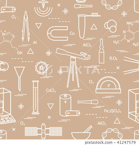 Seamless pattern with variety scientific, 41247579