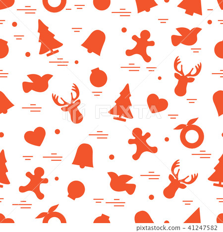 Cute vector pattern of different new year and Cute vector pattern of different new year and 41247582