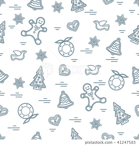 Cute vector pattern of different new year and 41247583