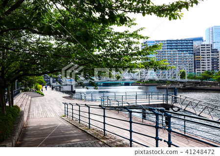 (Tokyo - Cityscape) Landscape along the river of Tennozu 1 (Tokyo - Cityscape) Landscape along the river of Tennozu 1 41248472