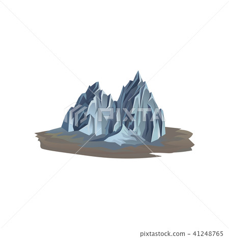 Mountain range on the ground. Rocky hill with lights and shadows. Landscape design element for 41248765