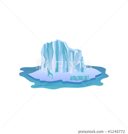 Large blue iceberg with lights and shadows. Big ice mountain floating in pure water. Arctic 41248772