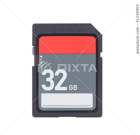 Memory card isolated on white background  41248903