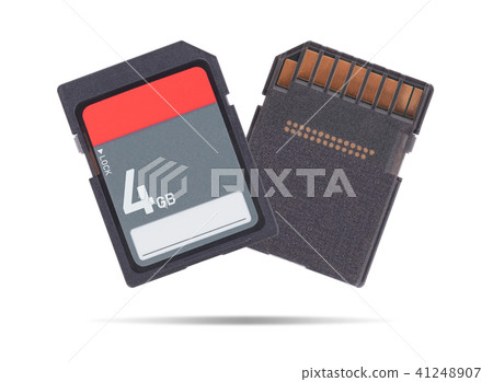 Memory card isolated on white background  41248907