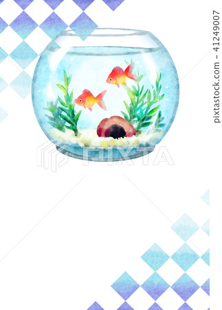 Gold fish bowl postcard vertical 41249007