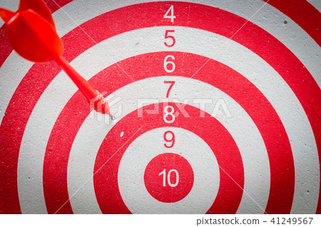 Dart board is the target and goal 41249567
