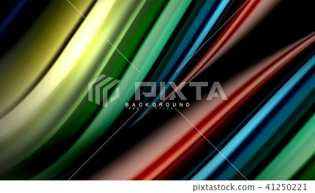 Fluid mixing colors, vector wave abstract background Fluid mixing colors, vector wave abstract background 41250221