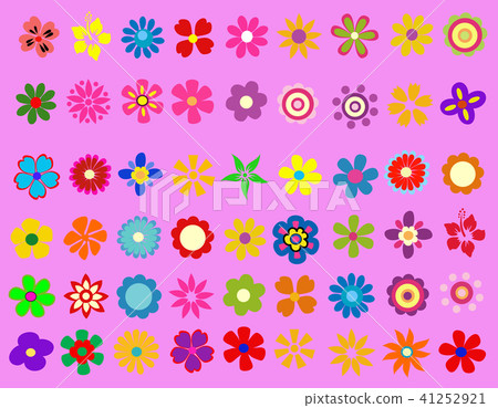 colorful spring flowers vector illustration  41252921