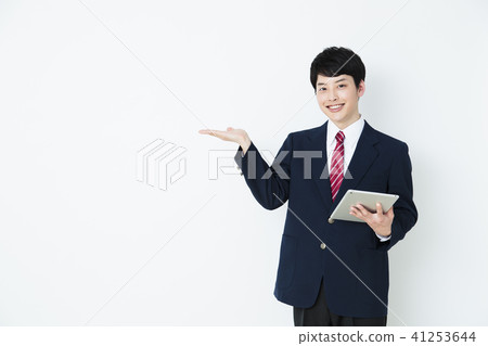 High School Student Tablet Male Boys Study Entrance Education Learning 41253644