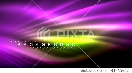 Neon glowing wave, magic energy and light motion background Neon glowing wave, magic energy and light motion background 41255692