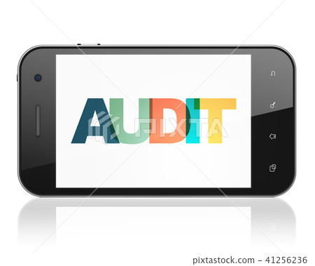 Business concept: Smartphone with Audit on  display 41256236