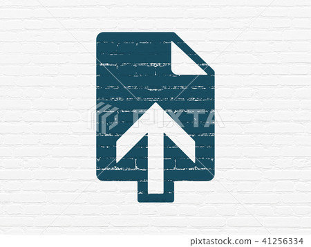 Web design concept: Upload on wall background 41256334
