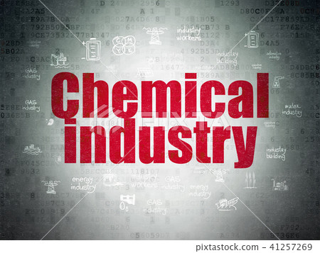 Industry concept: Chemical Industry on Digital Data Paper background 41257269