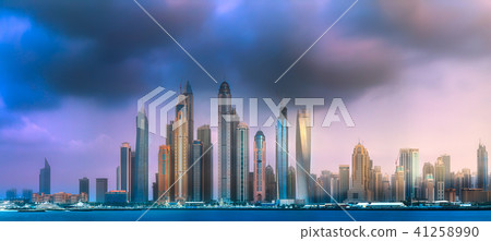Dubai Marina bay view from Palm Jumeirah, UAE 41258990