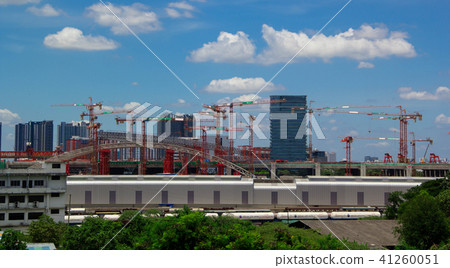 Building site and cranes Building site and cranes 41260051