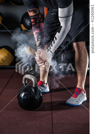 Young athlete getting ready for training Young athlete getting ready for training 41260061