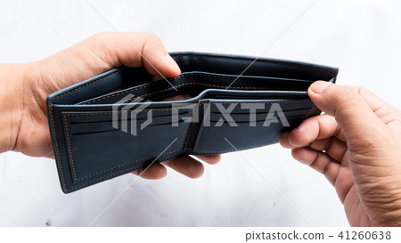 Wallet empty and no money hold in his hand Wallet empty and no money hold in his hand 41260638