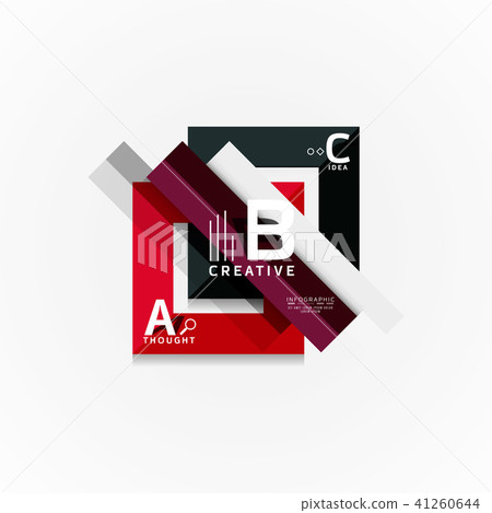 Vector infographic options banner, paper style design 41260644