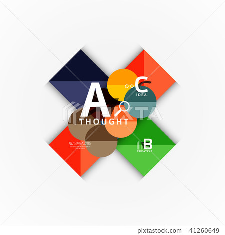 Vector infographic options banner, paper style design 41260649
