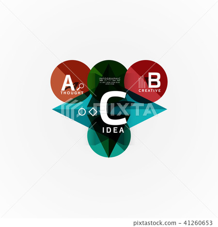 Vector infographic options banner, paper style design 41260653