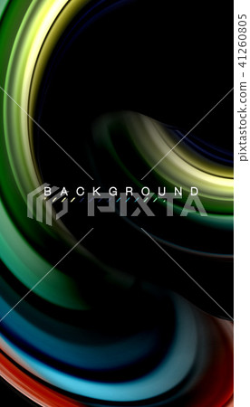 Fluid mixing colors, vector wave abstract background Fluid mixing colors, vector wave abstract background 41260805