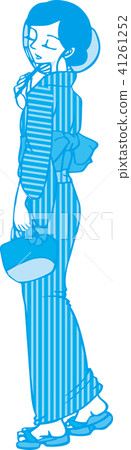 浴衣女人（青色一色） 41261252