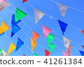 colorful bunting background hanging on the sky 41261384