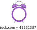 purple alarm clock without number 41261387