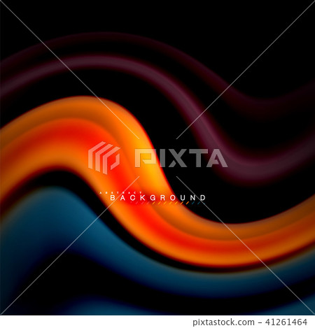 Fluid mixing colors vector wave abstract background design. Colorful mesh waves 41261464