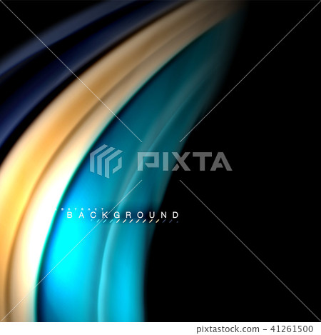 Fluid mixing colors vector wave abstract background design. Colorful mesh waves 41261500