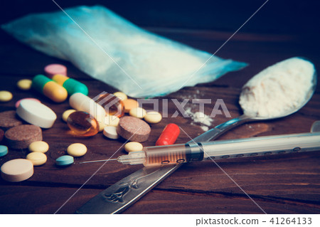 Drug concept. Use illicit Drug abuse . 41264133
