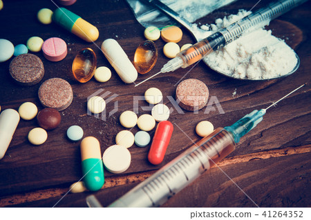 Drug concept. Use illicit Drug abuse . 41264352
