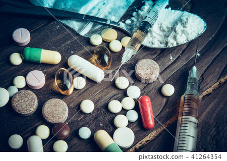 Drug concept. Use illicit Drug abuse . 41264354