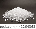 Plastic pellets. Transparent Polyethylene granules 41264362