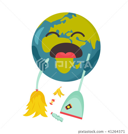 Poster of upset planet sweeping the garbage 41264371