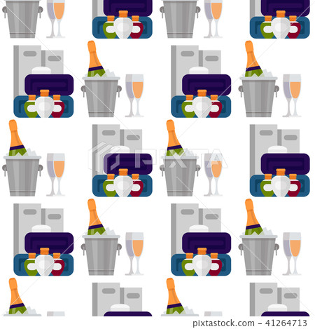 Hotel personal professional service objects executive help hostel tools seamless pattern background 41264713