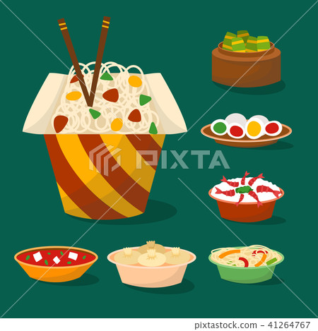 Chinese cuisine tradition food dish delicious asia dinner meal china lunch cooked vector Chinese cuisine tradition food dish delicious asia dinner meal china lunch cooked vector 41264767