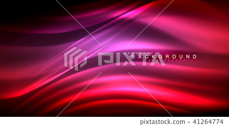 Neon glowing wave, magic energy and light motion background 41264774