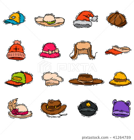 Different holiday carnaval hat fashion accessory party celebration for masquerad clothing vector 41264789