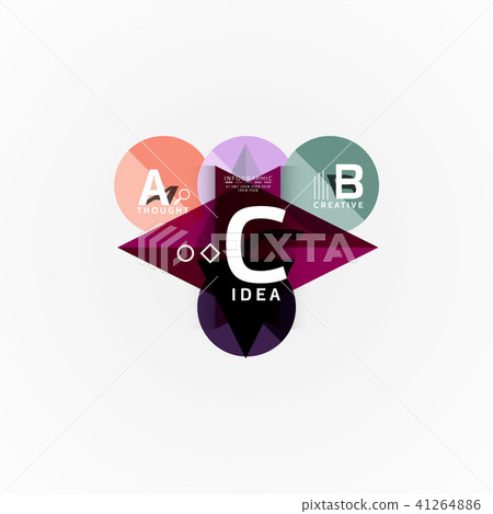 Vector infographic options banner, paper style design 41264886