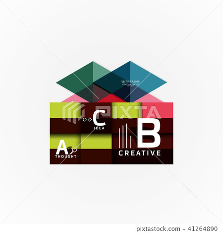 Vector infographic options banner, paper style design 41264890