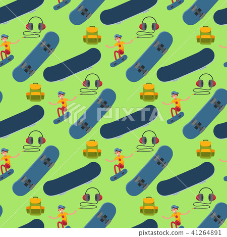 Skateboarder active people seamless pattern background sport extreme active skateboarding urban Skateboarder active people seamless pattern background sport extreme active skateboarding urban 41264891