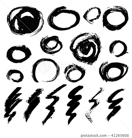 Vector set of ink splashes blots splatter collection grunge design element and art messy backdrop Vector set of ink splashes blots splatter collection grunge design element and art messy backdrop 41265608