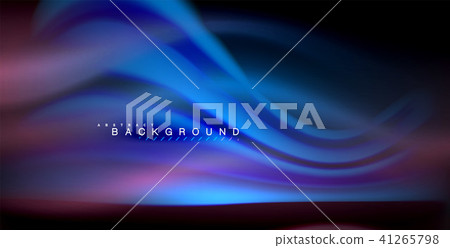 Neon glowing wave, magic energy and light motion background 41265798