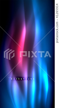 Neon glowing wave, magic energy and light motion background 41265914