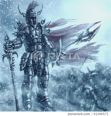Invincible knight in dark bloody armor 41266571