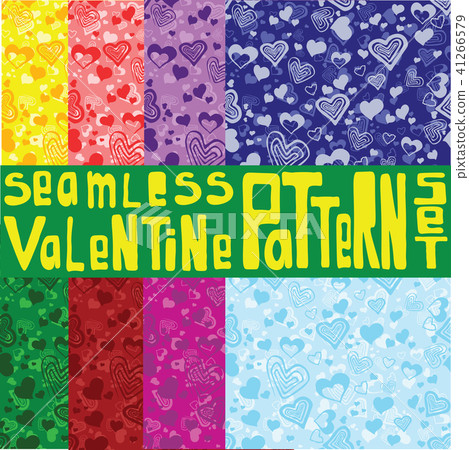 seamless patterns with ornament with hearts 41266579