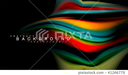 Abstract wave lines fluid rainbow style color stripes on black background. Artistic illustration for Abstract wave lines fluid rainbow style color stripes on black background. Artistic illustration for 41266778